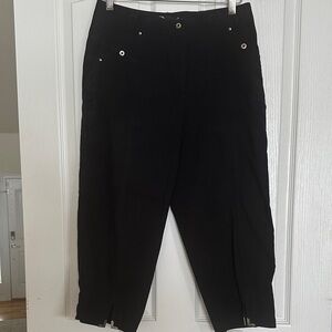 jamie sadock Black Track Joggers with Metal Accents